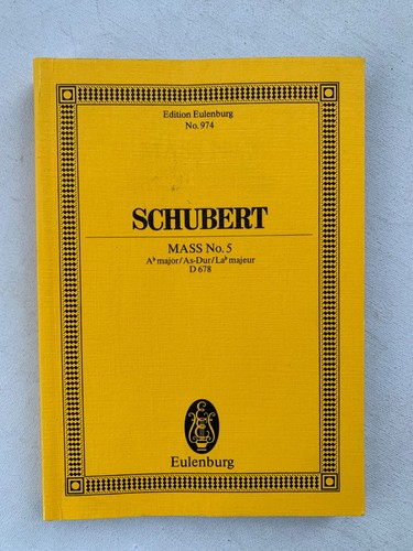 Noten schubert mass 5 - noten., schubert.