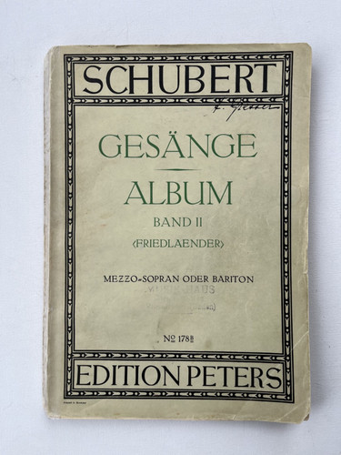 Noten schubert gesänge - noten., schubert.